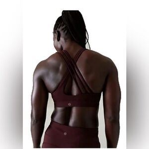 Athleta Train Free Bra A-C, size: XL, burgundy, Spiced Cabernet, breathable, EUC